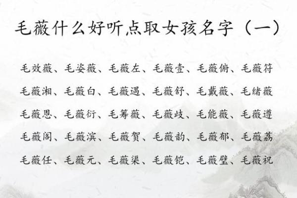 毛姓女孩名字大全-毛姓女孩起名字大全-毛姓名字大全姓名
